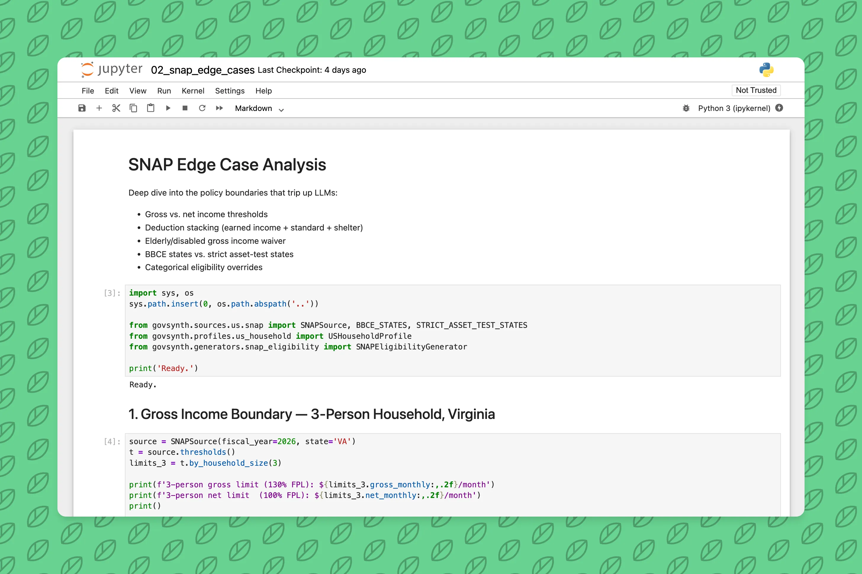 Snap Edge Case Notebook Screenshot