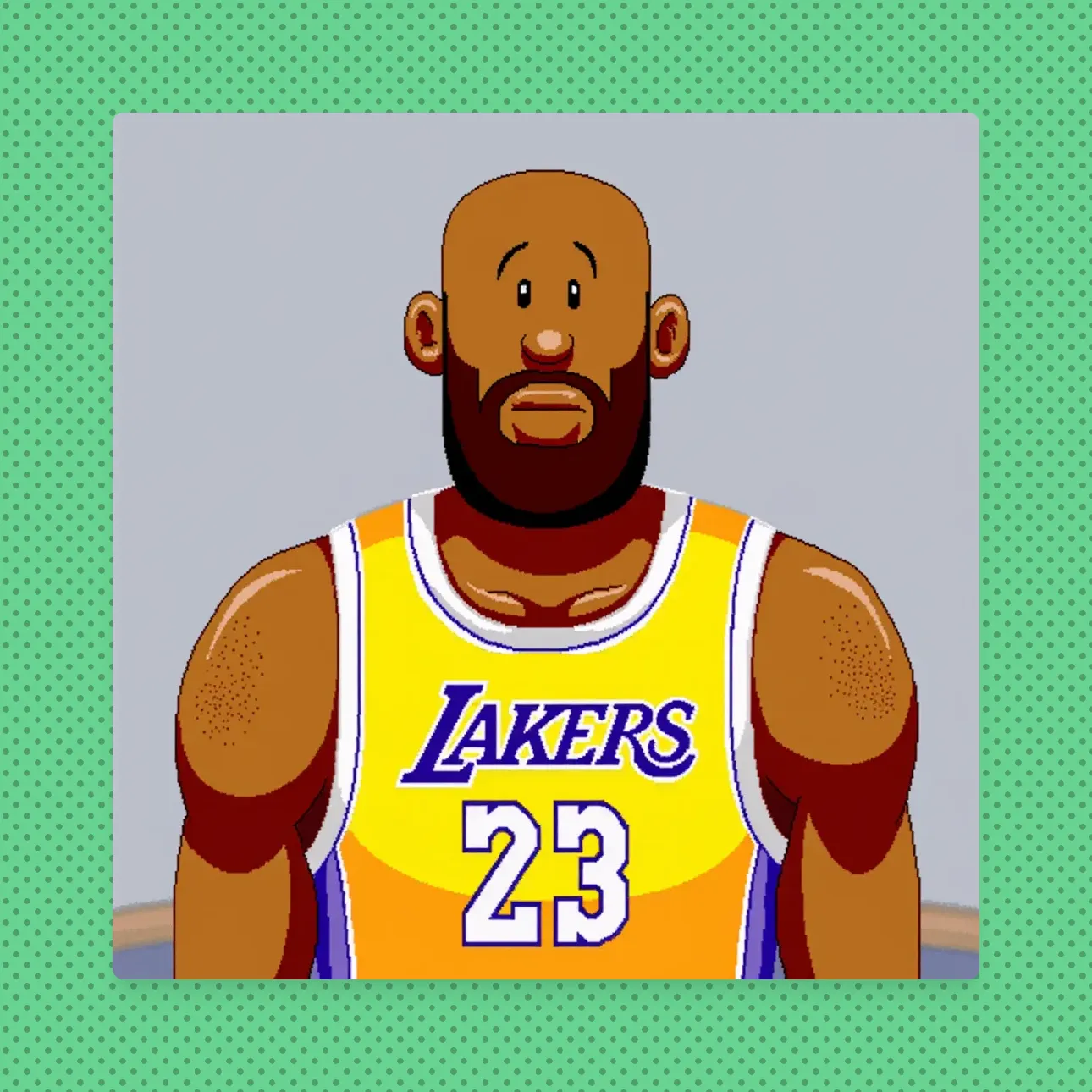 Lebron James as a Backyard Sports Character